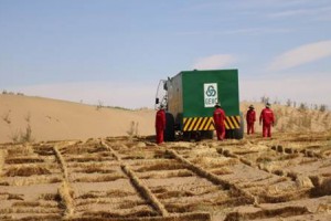 千里沙漠大林帶機械固沙項目 千里沙漠大林帶機械固沙項目