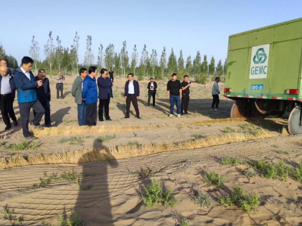 省科技廳副廳長(zhǎng)巨有謙一行調(diào)研甘肅建投 全國(guó)荒漠化防治(機(jī)械治沙工程)試驗(yàn)示范基地 省科技廳副廳長(zhǎng)巨有謙一行調(diào)研甘肅建投 全國(guó)荒漠化防治(機(jī)械治沙工程)試驗(yàn)示范基地