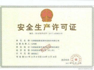 安全許可證正本